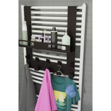 Risingmaber Siyah Raflı Havlupan Askısı Banyo Petek Askısı ve Raflı Havlu Askılığı, Banyo Peteği Askılığı MT105S