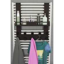 Risingmaber Siyah Raflı Havlupan Askısı Banyo Petek Askısı ve Raflı Havlu Askılığı, Banyo Peteği Askılığı MT105S