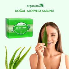 Organicsun Doğal Aloe Vera Sabunu 140 gr x 3 Adet Tüm Cilt Tipleri Için Yatıştırıcı ve Canlandırıcı Etkili