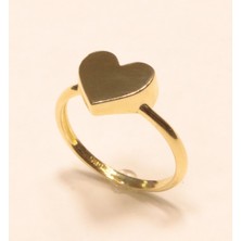 Güler Kuyumculuk Altın Üç Boyutlu Kalp Model Yüzük