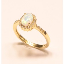 Güler Kuyumculuk Altın Opal Taşlı Yüzük