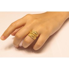 Güler Kuyumculuk 14 Ayar Altın Taşsız  Dorika Toplu Yüzük