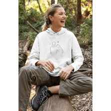 Populus Sarılan Sevgili/çift/arkadaşlık 2'li Kapşonlu Sweatshirt Seti