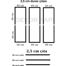 Diecor 2,5 cm Boyanabilir Duvar Çıtası Duvar Paneli Kolay Kurulum