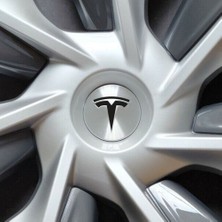 Ipg Tesla Model Y Özel Kesim Logo Seti - Direksiyon Ön Arka Jantlar ve Sensörler Için 8'lu Tesla Logo Sticker Seri