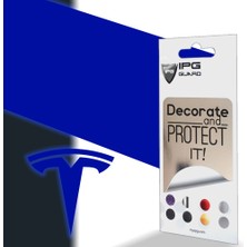 Ipg Tesla Model Y Özel Kesim Logo Seti - Direksiyon Ön Arka Jantlar ve Sensörler Için 8'lu Tesla Logo Sticker Seri