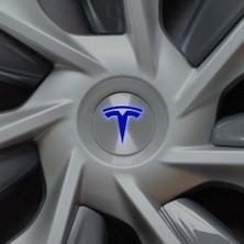 Ipg Tesla Model Y Özel Kesim Logo Seti - Direksiyon Ön Arka Jantlar ve Sensörler Için 8'lu Tesla Logo Sticker Seri