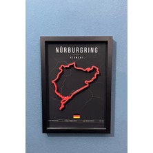 Besthree Formula 1 (F1) Nürburgring (Almanya) 3 Boyutlu Çerçeveli Tablo