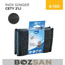 Bozsan ( 2 Adet ) Sihirli Inox Paslanmaz Telli Bulaşık Süngeri Cety ST-130