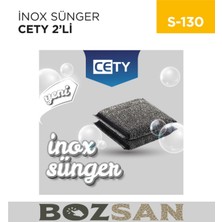 Bozsan ( 2 Adet ) Sihirli Inox Paslanmaz Telli Bulaşık Süngeri Cety ST-130