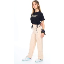 Asortix Kız Çocuk %100 Pamuk Compact Penye Ikili Eşofman TAKIM-AÜT-0019