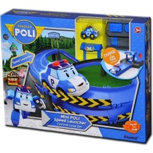 POLI/83385 Robocar Poli Fırlatıcılı ve Virajlı Yol Seti