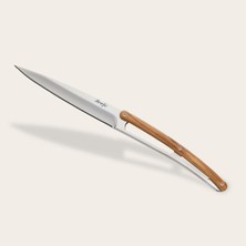 Deejo 6 Deejo Steak Knives Serrated, Olive Wood