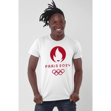 Rock&Roll Paris Olimpiyatlar Beyaz Kısa Kollu Erkek T-Shirt