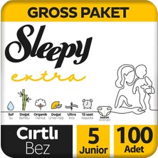 Sleepy Extra Bebek Bezi Gross Paket 5 Beden 100 Adet