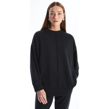 Aversa - Modal  Kumaş Oversize Uzun Kollu Sweatshirt - Antrasit