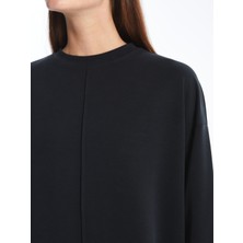 Aversa - Modal  Kumaş Oversize Uzun Kollu Sweatshirt - Antrasit