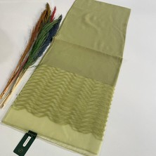 Lo'cella Ipeksi Tül Jakar Şal Fıstık Yeşili JSK0221