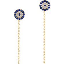 Güler Kuyumculuk Nazar Boncuklu Sallantılı Iğne Küpe