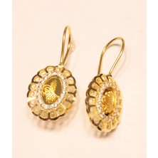 Güler Kuyumculuk Altın Mengeçli Tuğralı  Küpe