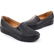 Papuç Sepeti 3772 Kadın Ortopedik Taban Deri Ayakkabı