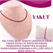 Gizemli Doğal Taş Yakut (3  Mm) Kolye Bileklik Takımı