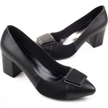 Papuç Sepeti 904-2 Kadın 6 Cm Kare Topuklu Ayakkabı