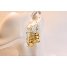 Güler Kuyumculuk Altın Uzayyolu Halkalı Küpe