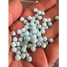 Gönülden Tasarım 7 mm 50 Adet Kristal Küp Takı Boncuğu Gök Mavisi