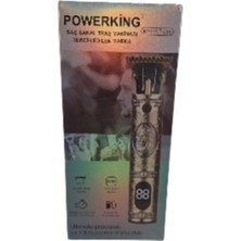 Powerking MODEL T055 LCD EKRANLI VÜCUT SAÇ SAKAL KESME ŞEKİL VERME  VE TIRAŞ MAKİNESİ METAL KASA