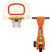 Çırak Duvar Basket Potası - 3 Tekerlekli Scooter Set - Aktivite - Spor Seti - Çocuk Scooter - Çocuk Spor