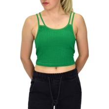 Defnem Kadın İp Askılı Pedli Crop 8136 BGL-ST03783