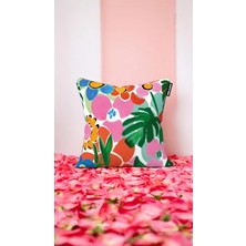 Cape Home Dekoratif Kırlent Kılıfı 1 Adet Dijital Baskı Yastık Kırlent Kılıfı 43X43 cm KSK0006