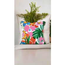 Cape Home Dekoratif Kırlent Kılıfı 1 Adet Dijital Baskı Yastık Kırlent Kılıfı 43X43 cm KSK0006