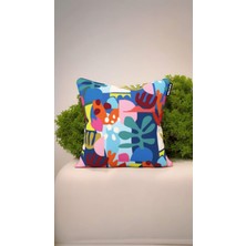 Cape Home Dekoratif Kırlent Kılıfı 1 Adet Dijital Baskı Yastık Kırlent Kılıfı 43X43 cm KSK0005