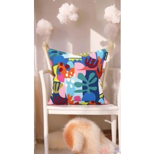 Cape Home Dekoratif Kırlent Kılıfı 1 Adet Dijital Baskı Yastık Kırlent Kılıfı 43X43 cm KSK0005