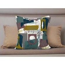Cape Home Dekoratif Kırlent Kılıfı 1 Adet Dijital Baskı Yastık Kırlent Kılıfı 43X43 cm KSK0004