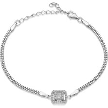 Adal Silver Kadın 925 Ayar Gümüş Baget Bileklik