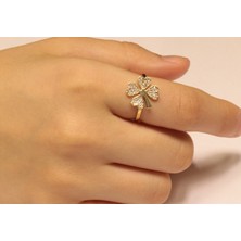 Güler Kuyumculuk Altın Yonca Model Yüzük