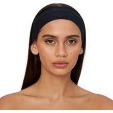 Salvia Dione 4'lü Spor Saç Bantları - Elastik Kaymaz İnce Saç Ter Kafa Bandı Bandana, Kadın & Erkek Koşu Fitness Yoga Pilates Makyaj Yüz Yıkama Atletik Egzersiz 4'lü Saç Bandı Seti Siyah