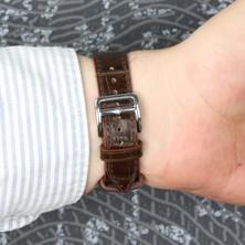 Onywatch 22 mm Gerçek Dana Derisi Kroko El Yapımı Kordon 22 mm Deri Kordon 22 mm Deri Kayış 22 mm Deri Saat Kordonu 22 mm Kordon