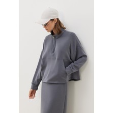Tailor's Room Modal Sweatshirt - Gri