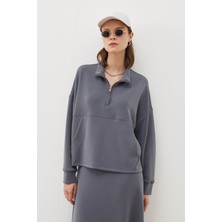 Tailor's Room Modal Sweatshirt - Gri