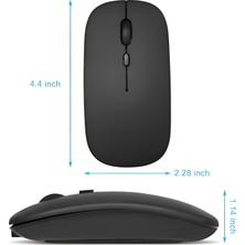 Anaway Kablosuz Sessiz Mouse  Bluetooth Şarjlı 2.4ghz