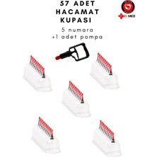 D-Med 5 Numara Hacamat Kupası 57 Adet + 1 Adet Pompa