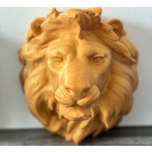 Altın Aslan Kafası Duvar Süsü Ev Dekorasyonu