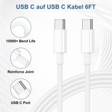 Neworg iPhone 15 Şarj Kablosu ile 25 W, USB C Hızlı Şarj Cihazı, USB C H