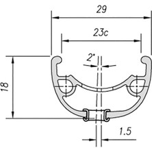 Mach Mach1 M650 Jant Çemberi  28-29  Alüminyum 32 Delik