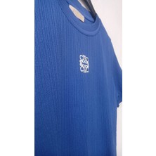 Deseo Boutique Kadın Saks Mavisi Esnek Standart Beden (S-M-L Beden) Sandy T-Shirt T-Shirt