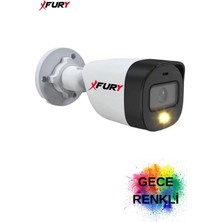 Fury Gece Renkli  5mp Lens 2mp 1080P Full Hd Suya Dayanıklı Güvenlik Kamerası Ultra LED Renkli Gece Görüş